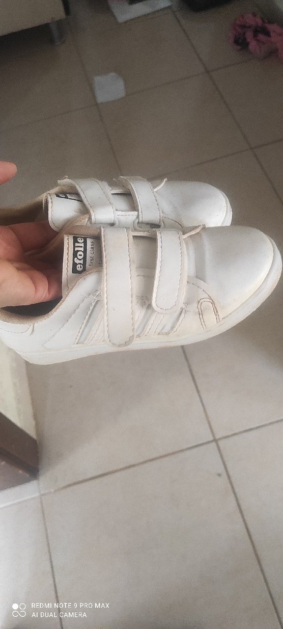 Beyaz Erkek Çocuk Spor Ayakkabı Velcro - Görsel 2