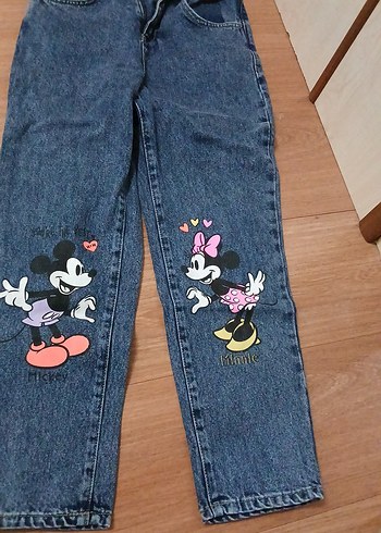 Renkli Baskılı Kız Kot Pantolon