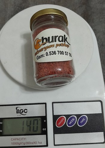 Kırmızı Toz, 140 Gram Kapasiteli balik yemi - Görsel 2
