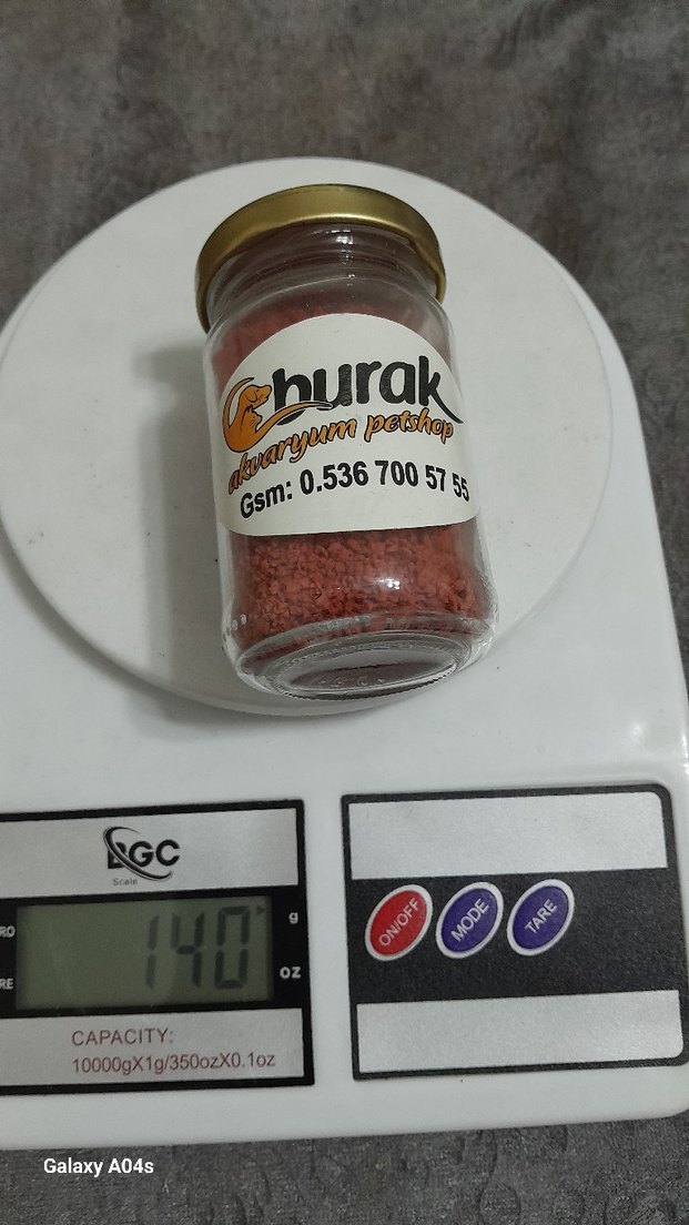 Kırmızı Toz, 140 Gram Kapasiteli balik yemi - Görsel 2
