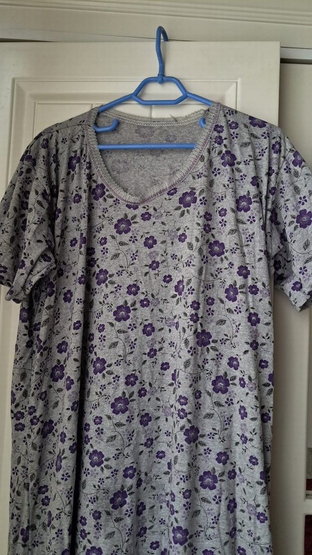 Uzun Mor Hamile ve Emzirme Gecelik - Görsel 5