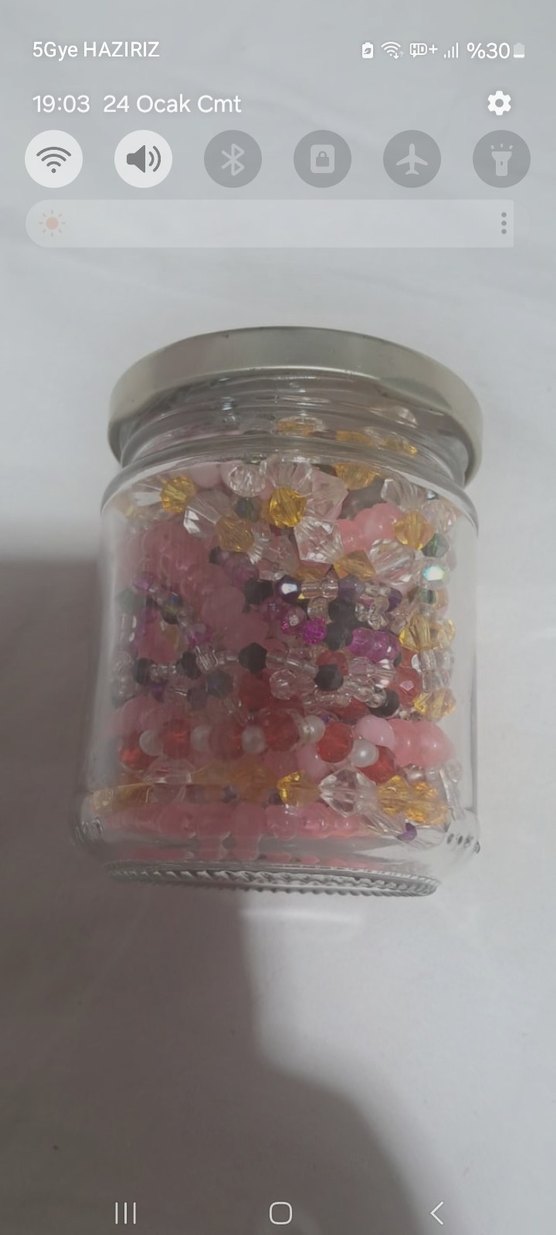 Renkli Boncuklu Çocuk Takı Seti bileklikler  30 adet - Görsel 4