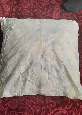 Gri Beyaz Desensiz Yastık  kirlent - Görsel 3