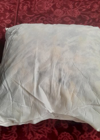 Gri Beyaz Desensiz Yastık  kirlent - Görsel 5