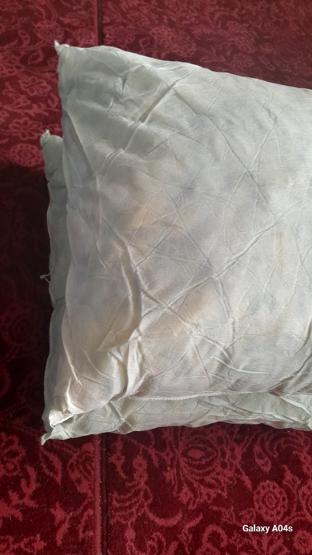 Gri Beyaz Desensiz Yastık  kirlent - Görsel 2