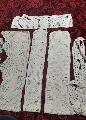 Bohem Tarzı El Yapımı Beyaz Dantel Örtüler hepsinin fiyati - Görsel 3