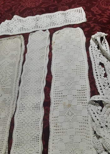 Bohem Tarzı El Yapımı Beyaz Dantel Örtüler hepsinin fiyati - Görsel 11