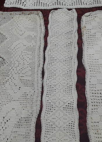 Bohem Tarzı El Yapımı Beyaz Dantel Örtüler hepsinin fiyati - Görsel 2