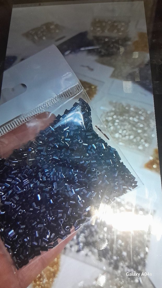 kesme boncuk Koyu Mavi Tırnak Süsleme Boncukları - Görsel 2