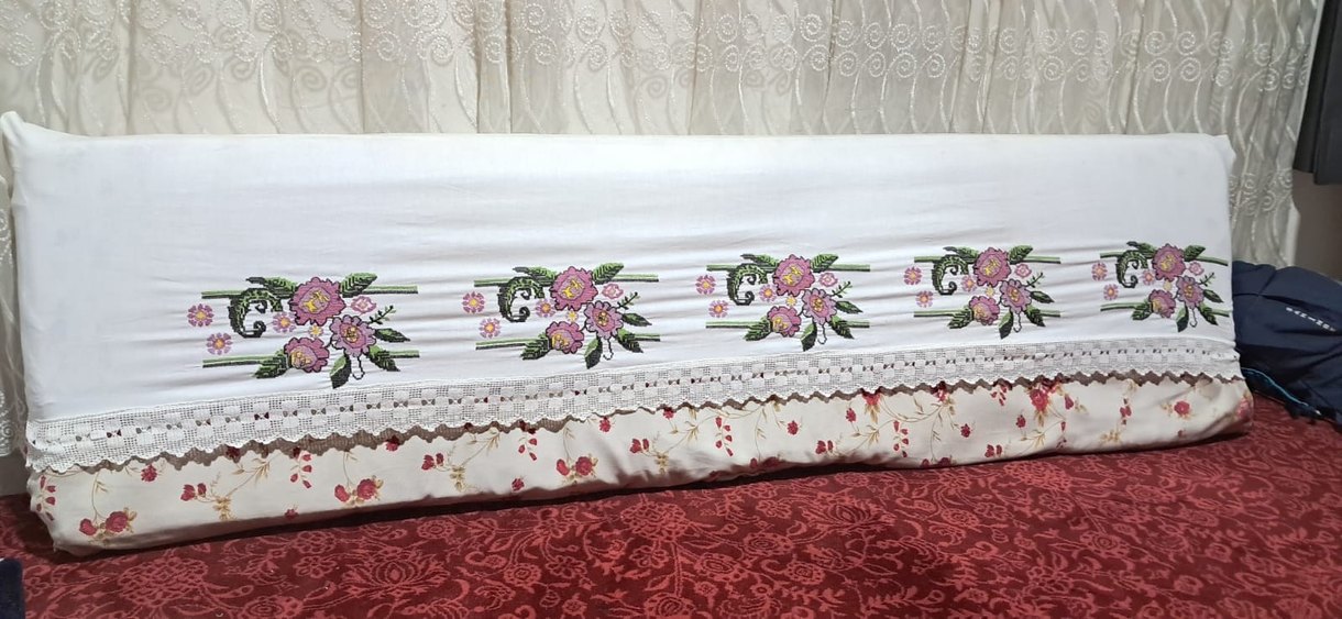 Nakışlı Beyaz  yorgan bandi - Görsel 5