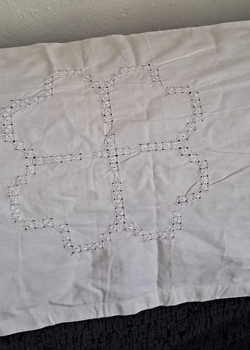 Nakışlı Bohem Gri Beyaz Masa Örtüsü - Görsel 3