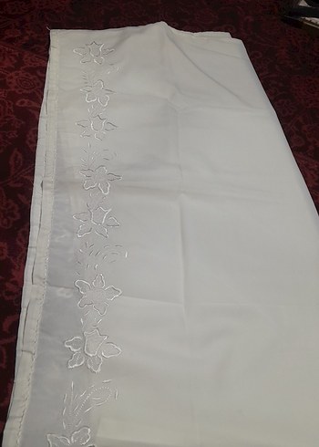 Nakışlı makina sarma işi krem renk mango üzerine yapilmiş - Görsel 2