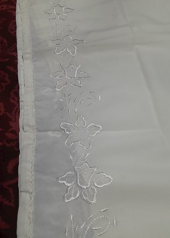 Nakışlı makina sarma işi krem renk mango üzerine yapilmiş - Görsel 4