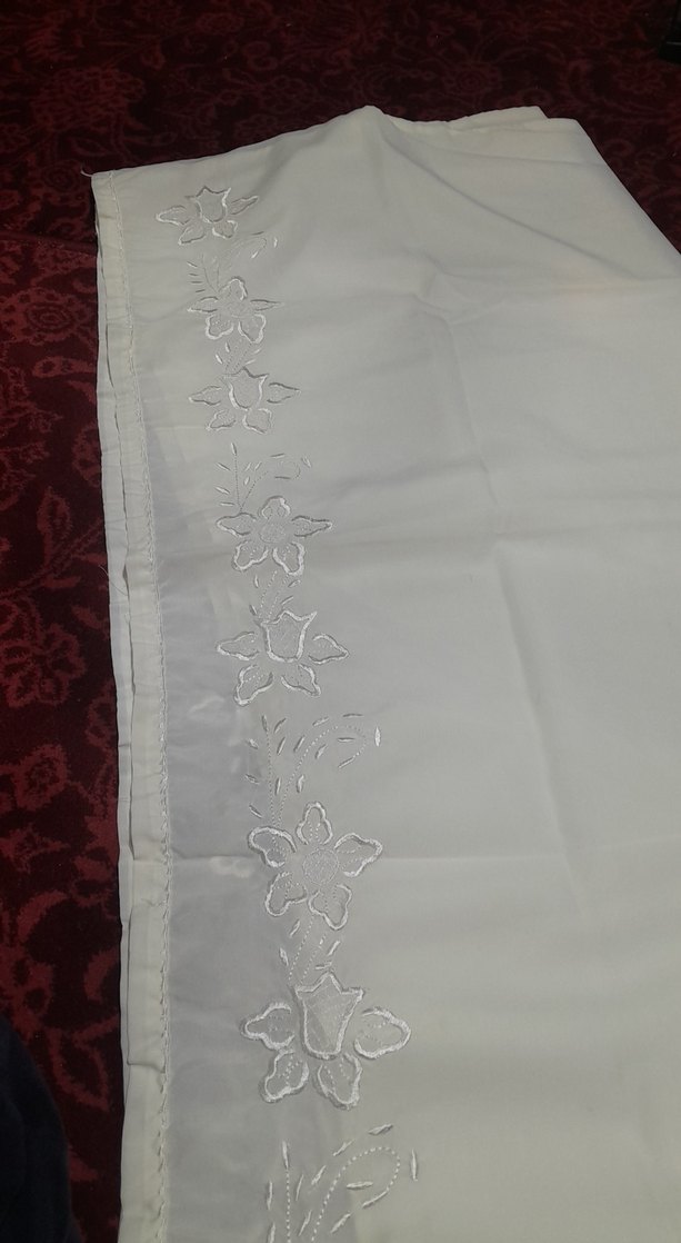 Nakışlı  makina sarma işi krem renk mango üzerine yapilmiş - Görsel 5