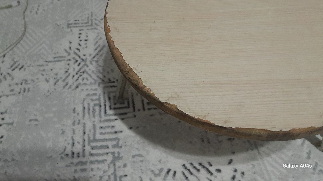 Bej Parlak Yuvarlak  bazi tahtasi  normal durumda - Görsel 5