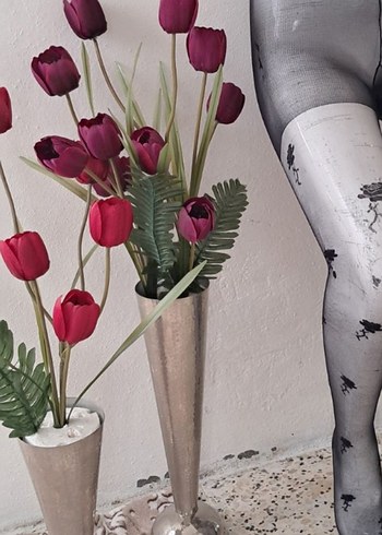 Çiçek Desenli Gri Çocuk Külotlu Çorap - Görsel 3