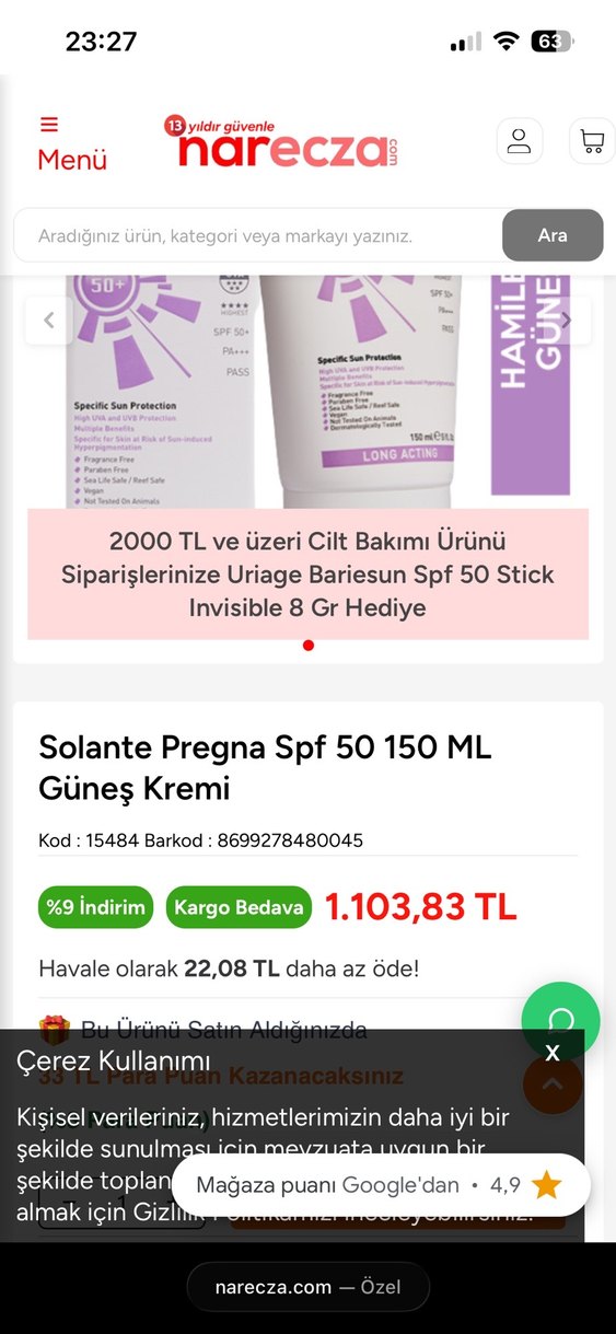 Solante Pregna SPF 50+ Güneş Koruyucu Losyon 150ml - Görsel 3