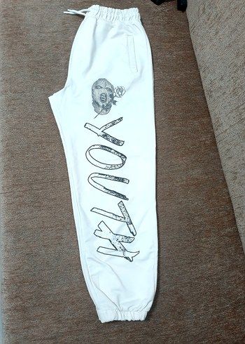 MACHINIST Beyaz Baskılı Erkek Eşofman Altı - Görsel 4