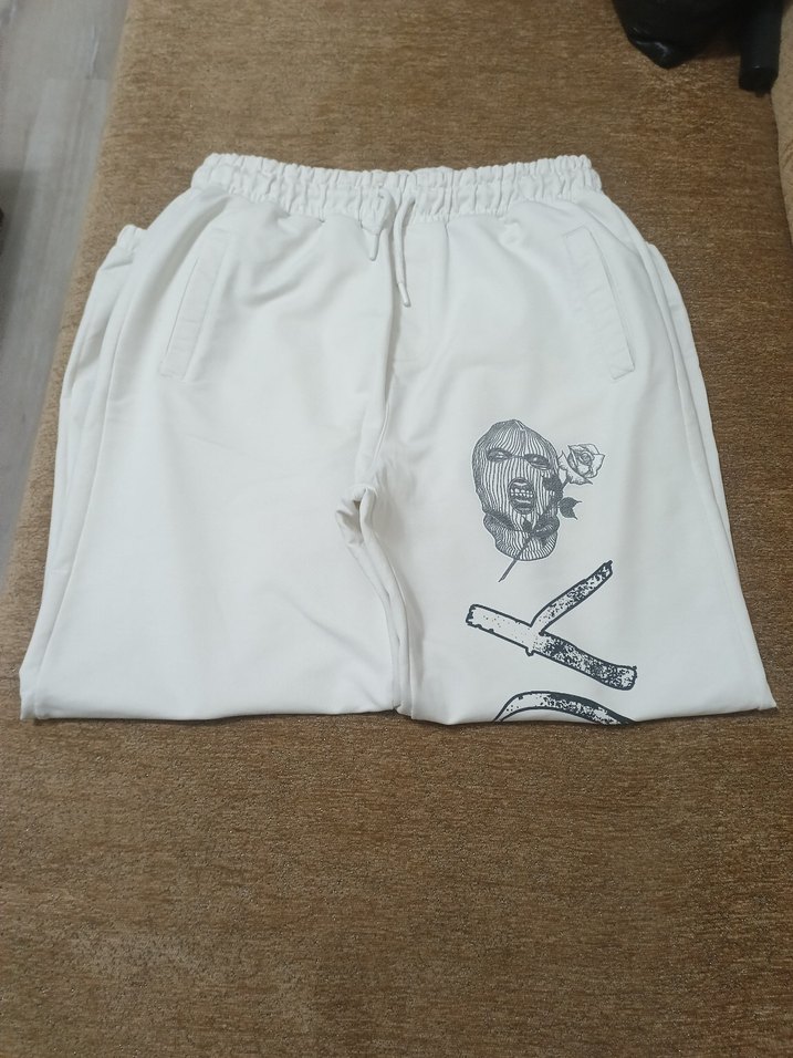 MACHINIST Beyaz Baskılı Erkek Eşofman Altı - Görsel 5