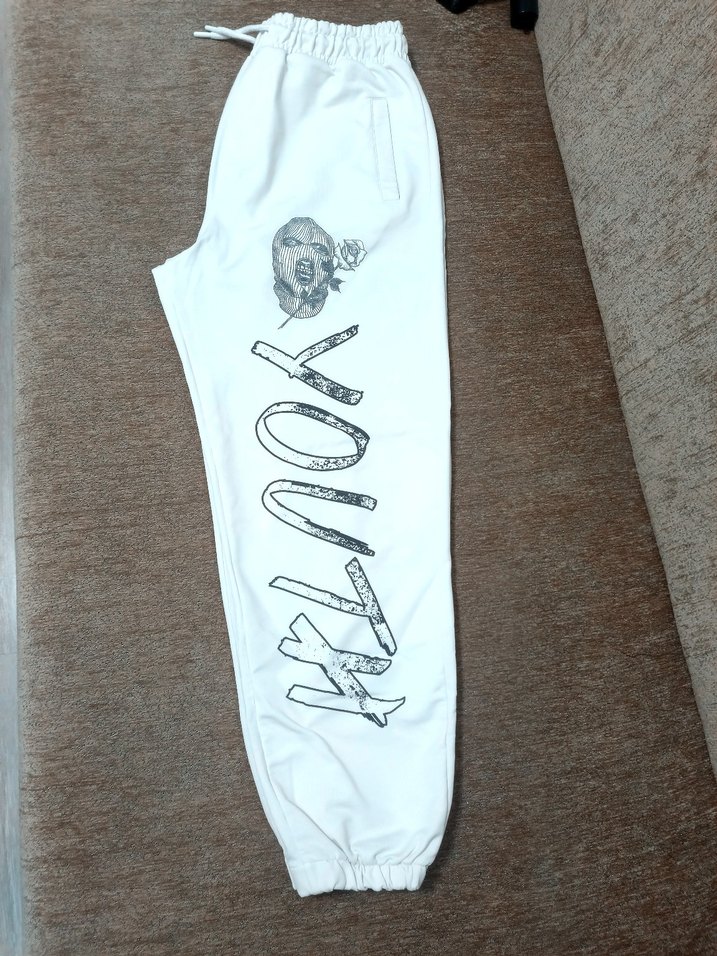 MACHINIST Beyaz Baskılı Erkek Eşofman Altı - Görsel 4