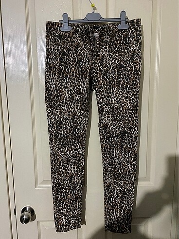 Leopar desen pantolon