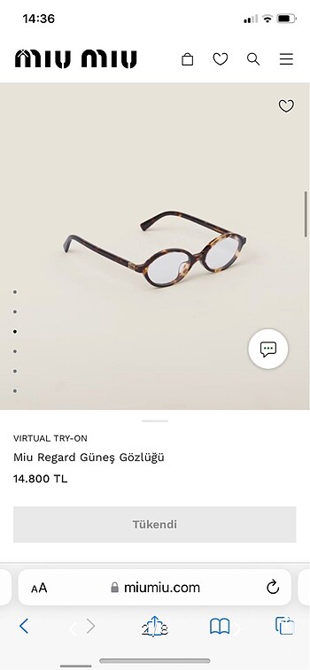 Miu Miu Miu miu gözlük
