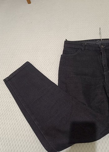 Gri Normal Boy Regular Fit Kadın Denim Pantolon