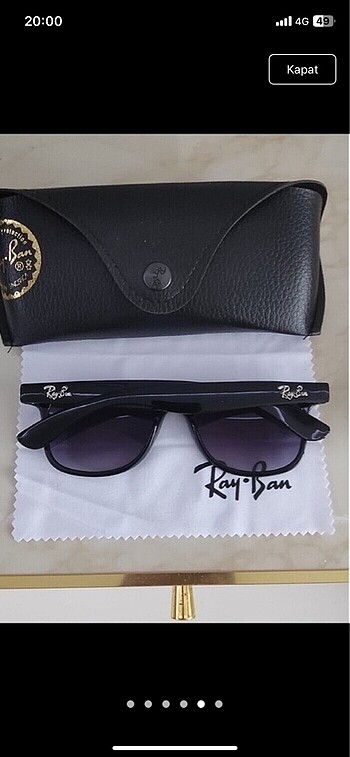  Beden mor Renk Rayban yeni ve etiketli unisex model