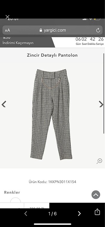 yargıcı zincir detaylı pantalon