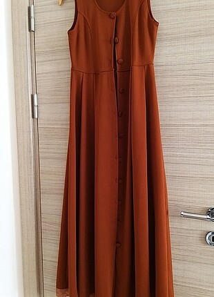 Kiremit 36-38 #uzun #elbise #jile #dantelli tesettür #sade