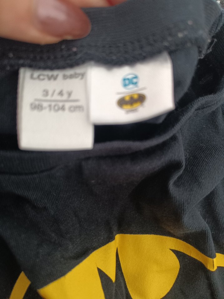 Siyah Batman Baskılı Erkek Uzun Kollu Tişört - Görsel 3