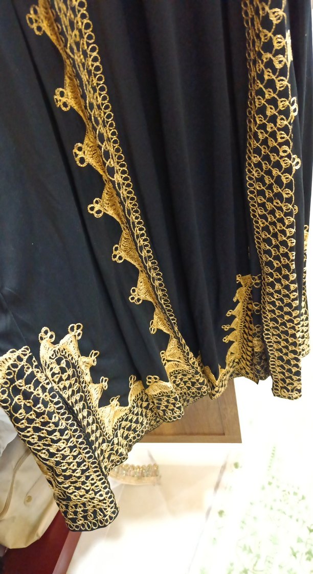 Altın İşlemeli Uzun Kadın Elbise kaftan takım - Görsel 4