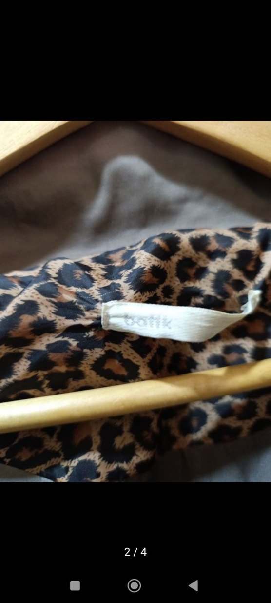 batik Düğmeli Kahverengi vizon renk Midi Kadın trençkot - Görsel 3