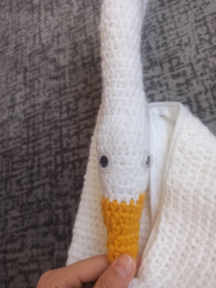 Beyaz Örgü Kadın Çanta - Görsel 5