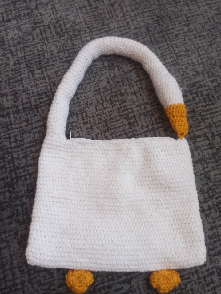 Beyaz Örgü Kadın Çanta - Görsel 2