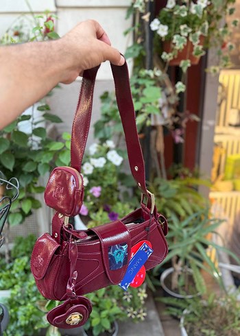 Bordo Deri Kadın Omuz Çantası