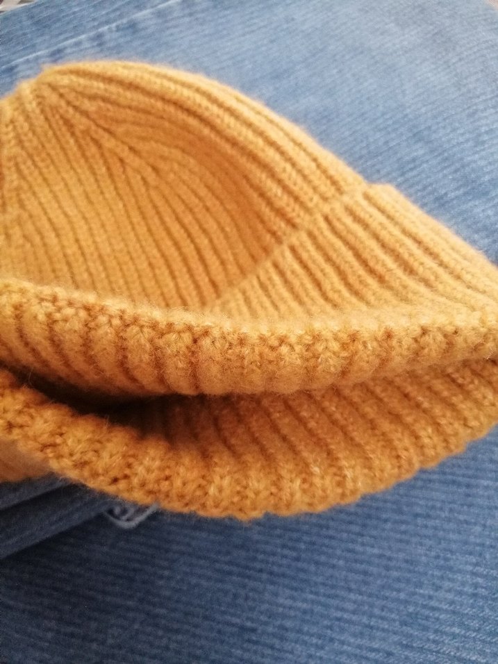 Sarı Örgü Kadın Bere - Görsel 5