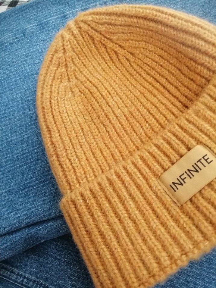 Sarı Örgü Kadın Bere - Görsel 4