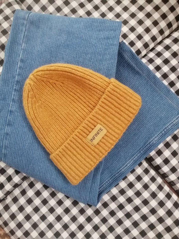 Sarı Örgü Kadın Bere - Görsel 2