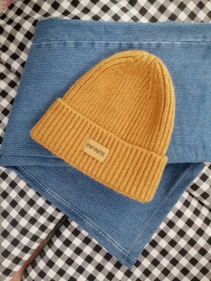 Sarı Örgü Kadın Bere - Görsel 3