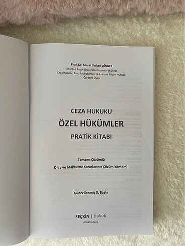  Ceza Hukuku Özel Hükümler Pratik Kitabı Murat Volkan Dülger