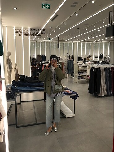 xl Beden yeşil Renk Kısa trençkot