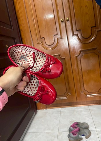 Kız Çocuk Kırmızı Tokalı Babet - Görsel 7