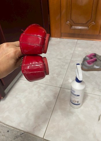 Kız Çocuk Kırmızı Tokalı Babet - Görsel 6