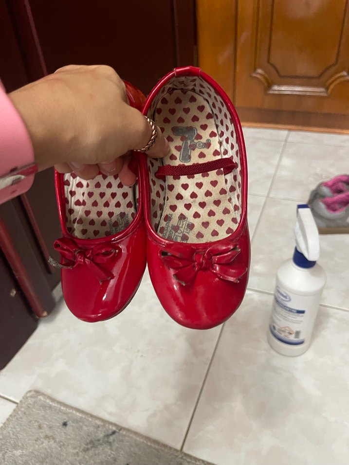 Kız Çocuk Kırmızı Tokalı Babet - Görsel 2