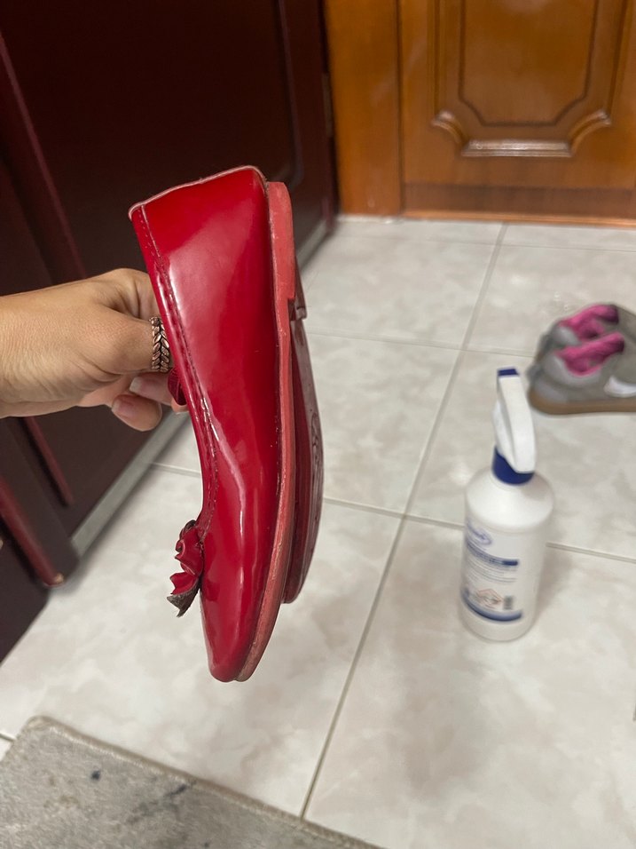 Kız Çocuk Kırmızı Tokalı Babet - Görsel 4