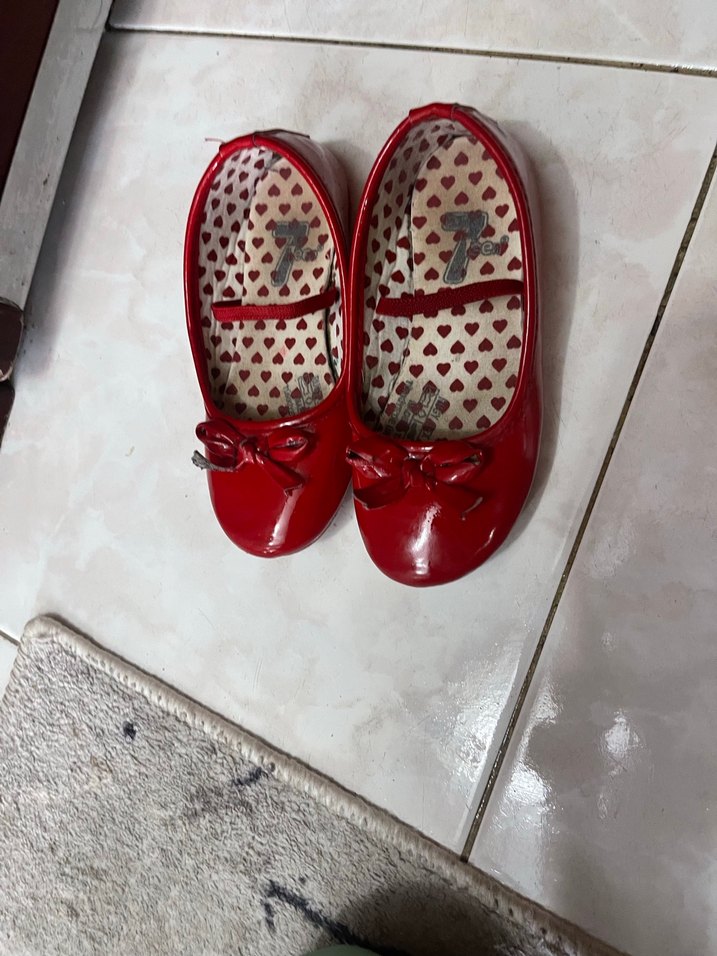 Kız Çocuk Kırmızı Tokalı Babet - Görsel 3