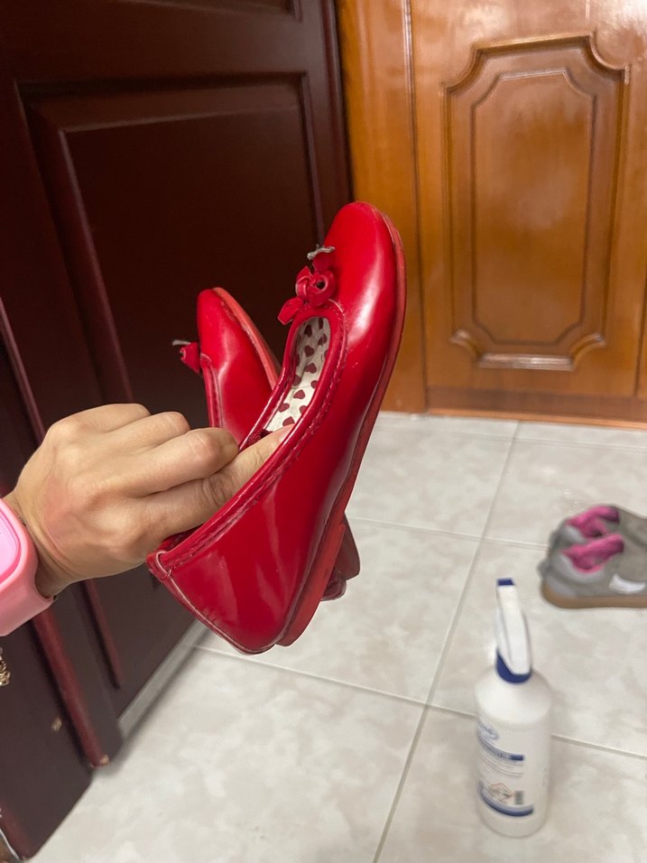 Kız Çocuk Kırmızı Tokalı Babet - Görsel 5