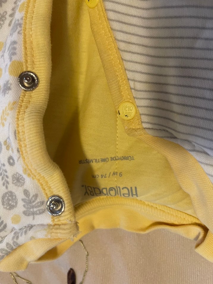 Sarı Nakışlı Çocuk Uyku Tulumu - Görsel 2