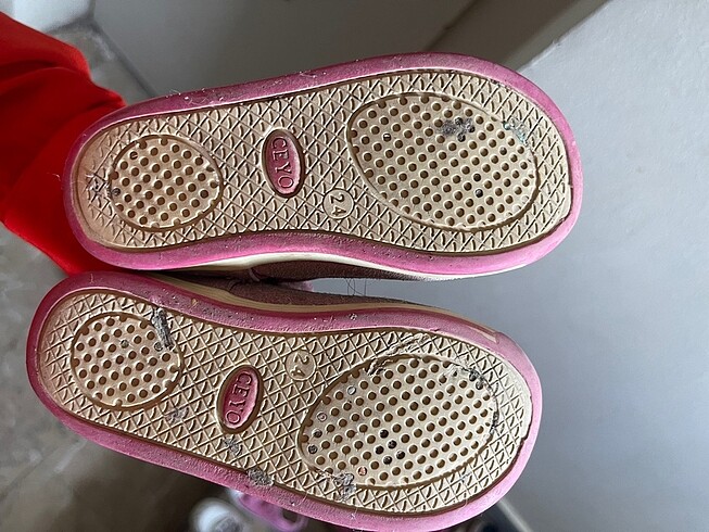 Gülkurusu renkli cırtlı şık ayakkabı ortopedik - Görsel 3